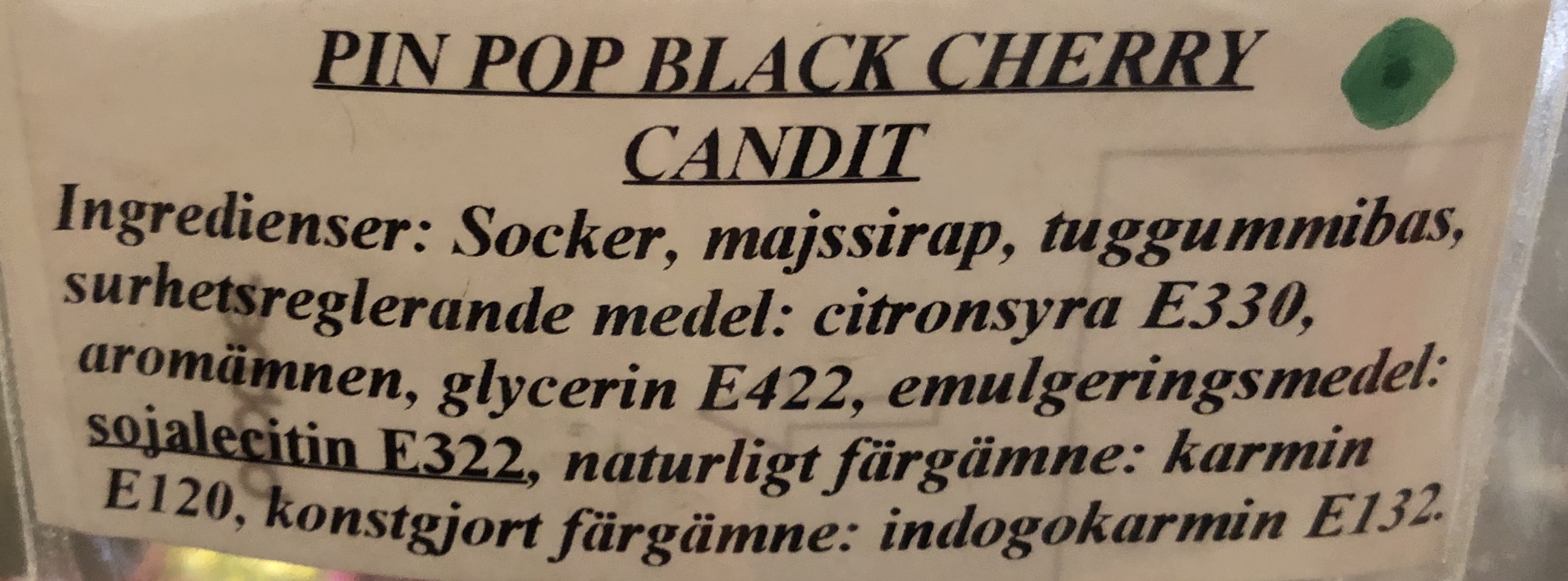Pinpop black cherry