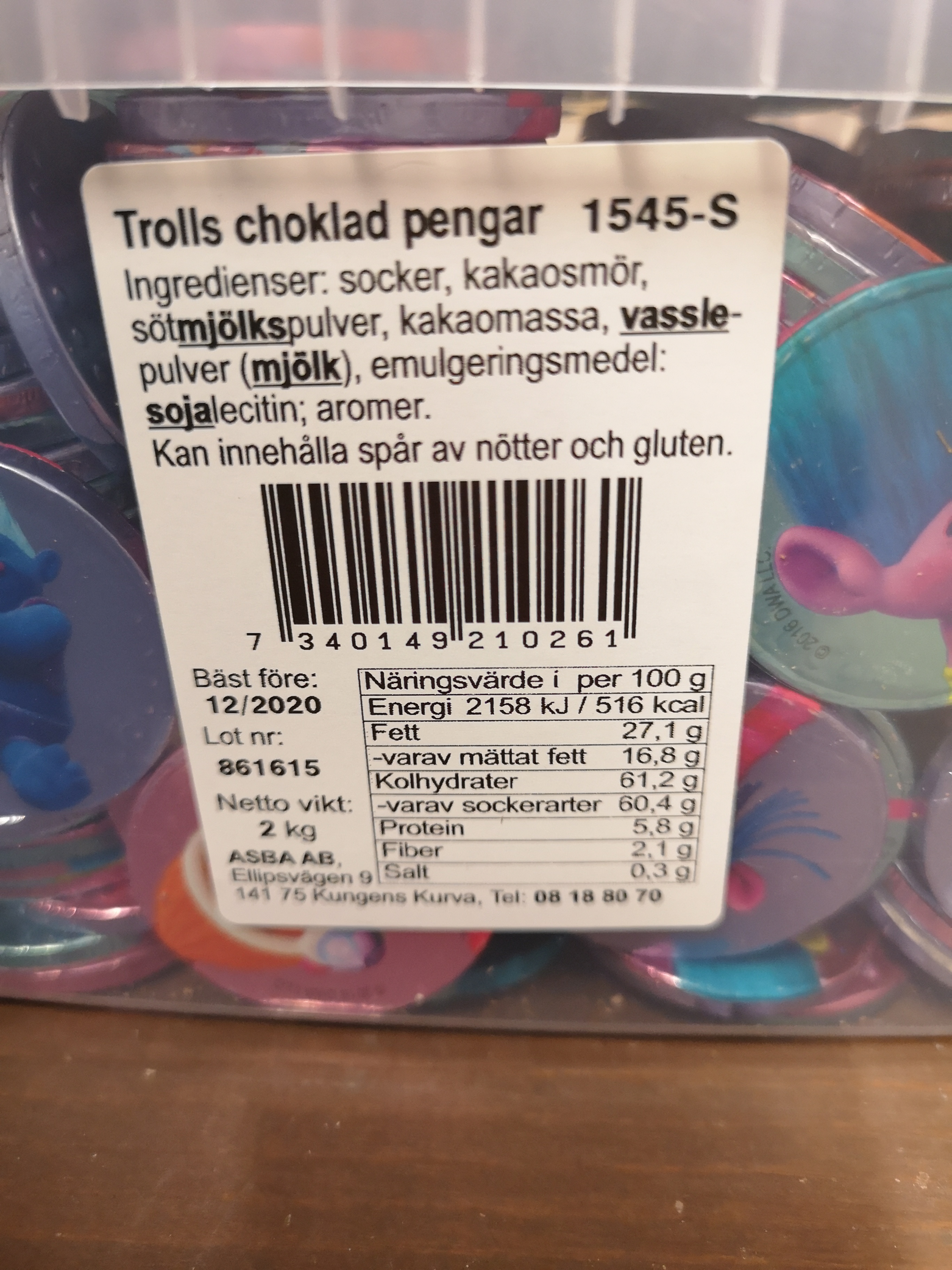 Trolls choklad pengar