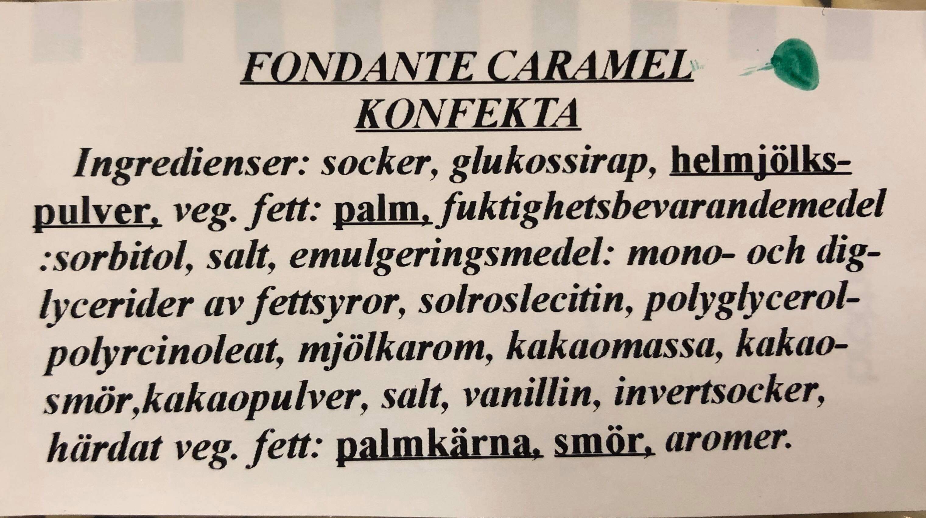 Fondante caramel