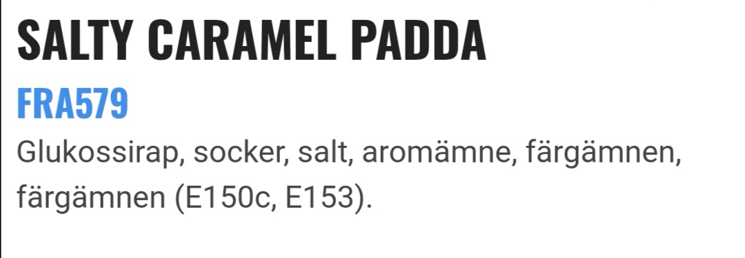 Salty caramel padda